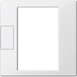 Merten Zentralplatte für Universal Temperaturregler-Einsatz mit Touch-Display polarweiß, System M 