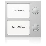 Ritto 1875220 Portier Tastenmodul 2 Wohnungen silber 