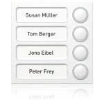 Ritto 1875470 Portier Tastenmodul 4 Wohnungen weiß 