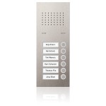 Ritto RGE1810625 Acero pur Edelstahl-Türstation Audio 6 Wohnungen Edelstahl 