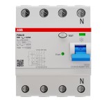ABB 2CSF204568R1630 FI-Schalter Typ B 4P, 63A, 30mA, 3kA, 4TE, allstromsensitiv, kurzzeitverzögert 