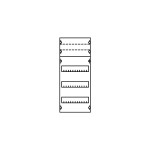 Striebel & John 2CPX037593R9999 Reiheneinbaugeräte-Modul, Reihenabstand 125mm, 4RE/BH0, 1FB 