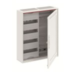 Striebel & John 2CPX052220R9999 Kleinverteiler Aufputz, 2FB, 4-reihig, WiFi-Tür mit Kunststoffeinsatz 