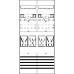 Striebel & John 2CPX054129R9999 Zählerfeld 7RE 4Z, vorverdrahtet mit BKE-I, Netzsystem TN-S 5-polig 