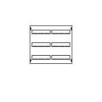 Striebel & John 2CPX077803R9999 Verteilerfeld, 4RE/2FB, BH0, Modul montiert auf EDF-Profil 