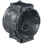 KAISER 1055-05 Unterputz Gerätedose aus Kunststoff mit 4x3 Schraubdomen, Schutzart IP20, flammwidrig, halogenfrei, VPE=25 Stück 