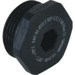 Kaiser 8841.25 Verschlussschraube 6-kt. Kst. M25x1.5 Ex e II Schwarz RAL 9005,mit O-Ring NBR 