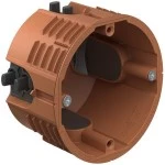 Kaiser 9274-22 Massivholz Geräte-Verbindungsdose ECON® Ø 74 mm, luftdicht 4 Schraubdome, 2 Geräteschrauben 