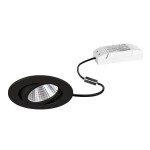 Brumberg 33353083 LED-Einbaustrahler 230V AC 50 Hz 6W 38° 3000K rund schwenkbar schwarz 