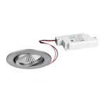 Brumberg 39363153 LED-Einbaustrahler 230V AC 50 Hz 6W 38° 3000K rund schwenkbar nickel 