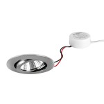 Brumberg 40363023 LED-Einbaustrahler 230V AC 50 Hz 6W 38° 3000K rund schwenkbar chrom, 
