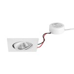 Brumberg 40365073 LED-Einbaustrahler 230V AC 50 Hz 6W 38° 3000K quadratisch schwenkbar, 