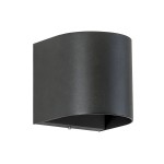 Brumberg 60026183 LED-Wandanbauleuchte 230V AC 50 Hz 10W 3000K strukturschwarz IP54 abge 