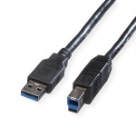 ROLINE 11.02.8870 USB 3.2 Gen 1 Kabel, Typ A-B, schwarz, 1,8 m 