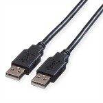 ROLINE 11.02.8918 USB 2.0 Kabel, Typ A-A, schwarz, 1,8 m 