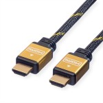 ROLINE 11.04.5502 GOLD HDMI High Speed Kabel mit Ethernet, 2 m 