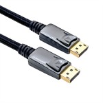 ROLINE 11.04.5880 DisplayPort Kabel, DP-DP, v1.2, ST - ST, schwarz-metallic, 1 m 