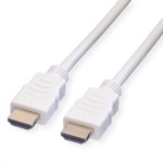 VALUE 11.99.5702 HDMI High Speed Kabel mit Ethernet, weiß, 2 m 