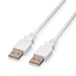 VALUE 11.99.8909 USB 2.0 Kabel, Typ A-A, weiß, 0,8 m 