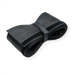 ROLINE 19.08.3161 PVC Gewebeschlauch für Kabelbündelung, mit Klettband, schwarz, 2,5 m 
