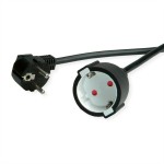 VALUE 19.99.1167 Schutzkontakt-Verlängerungskabel, 230VAC, schwarz, 5 m 