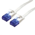 VALUE 21.99.2064 Patchkabel Cat.6A (Class EA) UTP, extra-flach, weiß, 1,5 m 