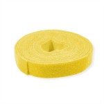 VALUE 25.99.5252 Klettband auf Rolle, 10mm, gelb, 25 m 
