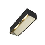 SLV 1002928 LOGS IN L, Indoor LED Wandaufbauleuchte, schwarz/gold, 2000-3000 K, DIM-TO-WARM 