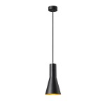 SLV 1002951 PHELIA 10 Indoor Pendelleuchte Schirmdurchmesser 13 cm schwarz/gold 
