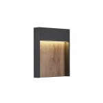 SLV 1002953 FLATT, Outdoor LED Wandaufbauleuchte, 3000 K, IP65, anthrazit/braun 