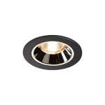 SLV 1003774 NUMINOS® S DL, Indoor LED Deckeneinbauleuchte schwarz/chrom 2700 K 40° inkl. Blattfedern 