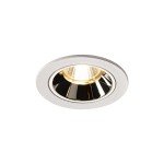 SLV 1003813 NUMINOS® S DL, Indoor LED Deckeneinbauleuchte weiß/chrom 3000 K 55° inkl. Blattfedern 