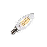SLV 1005284 C35 E14, LED Leuchtmittel transparent 4,2 W 2700 K CRI 90 320° 