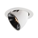 SLV 1006046 NUMINOS® GIMBLE XL, Deckeneinbauleuchte weiß / chrom 2700 K 55° 
