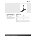 SLV 1006603 Schienenverstärkungsplatte mit Aufhängungsset, 48V TRACK, 3 m Drahtseil, schwarz 