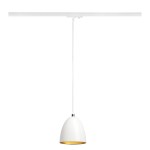 SLV 1008059 PARA CONE 14, Pendelleuchte für 1 Phasen System, GU10, weiß/gold 