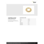 SLV 1008070 UNIVERSAL DOWNLIGHT Abdeckung, für Downlight, IP65, rund, gold matt 