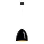 SLV 1008131 PARA CONE 30, Pendelleuchte, Pendellänge 250 cm, E27, 1x max. 60 W, schwarz / gold 