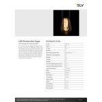 SLV 1008156 LED Rusika Soft Cage LED-Leuchtmittel E27 PHASE 6 W 2200 K 