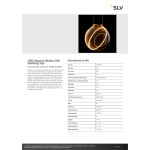 SLV 1008160 LED Illusion Globe 125 slanting top, LED-Leuchtmittel, smokey, E27, PHASE, 5 W, 2200 K 