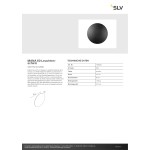 SLV 1008202 MANA 60 Leuchtenschirm, rund, H: 4.2 cm, schwarz 