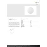 SLV 1008204 MANA 60 Leuchtenschirm, rund, H: 4.2 cm, weiß 