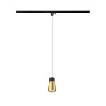 SLV 1008263 PURI 2.0 Dome, 1~ Pendelleuchte, GU10, Pendellänge 200 cm, 1x max. 6 W, schwarz / gold 