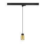 SLV 1008276 PURI 2.0 Tube, 3~ Pendelleuchte, GU10, Pendellänge 200 cm, 1x max. 6 W, schwarz / gold 