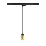 SLV 1008282 PURI 2.0 Dome, 3~ Pendelleuchte, GU10, Pendellänge 200 cm, 1x max. 6 W, schwarz / gold 