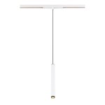 SLV 1008464 GRIP! S, 48V Pendelleuchte, Pendellänge 200 cm, 2000-3000 K, 29°, DALI, Dim-to-Warm, weiß / schwarz 