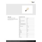 SLV 1008642 LED A60, LED-Leuchtmittel, clear filament high efficiency, E27, 4 W, 3000 K 