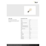 SLV 1008644 LED A60, LED-Leuchtmittel, clear filament, E27, 8 W, 3000 K 