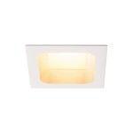 SLV 112692 VERLUX, Einbauleuchte, LED, 3000 K, mattweiß, L/B/T 13,5/13,5/7,5 cm, 20 W 