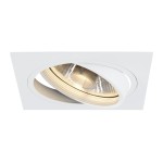 SLV 113541 NEW TRIA 150, Einbauleuchte, einflammig, QPAR111, eckig, weiß matt, max. 75 W, inkl. Blattfedern 